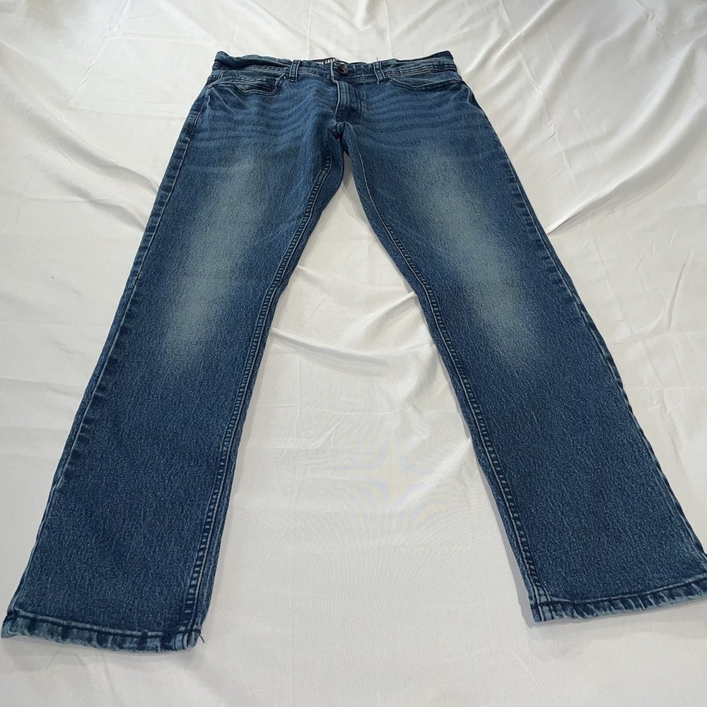 Stone Falcon Mens Slim Fit Jeans Blue Medium Wash Denim 30x30 Stretch Pants